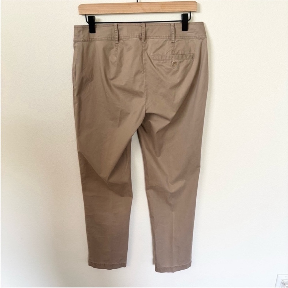 Eileen Fisher Pants Slim Chino Ankle Cropped Trousers Tencel Beige Brown Size 4 - Picture 5 of 7